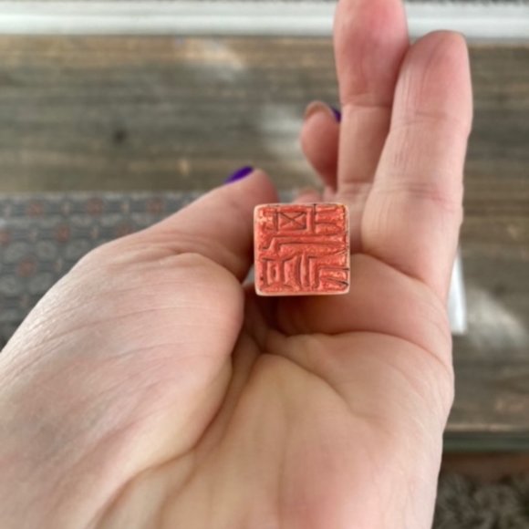 Vintage Chinese Shoushan Stone Figurine Statue in Tapestry Box #1 - Pretty! - Picture 5 of 11